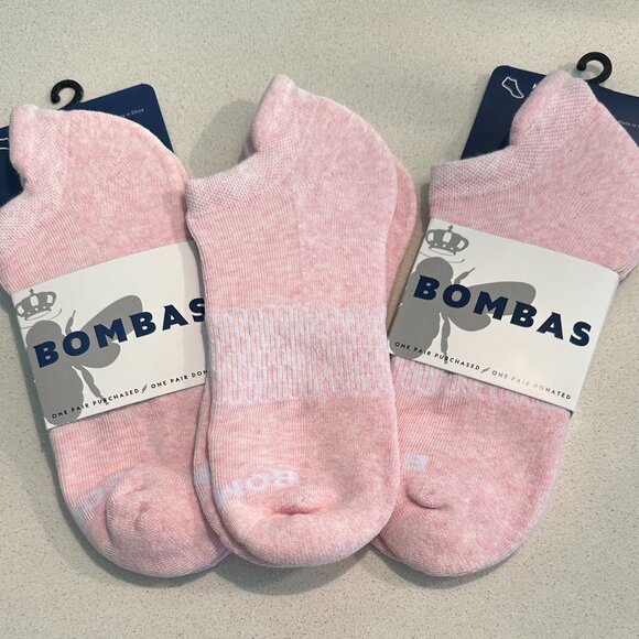 Bombas Marled Ankle Socks - Pink - Picture 1 of 2